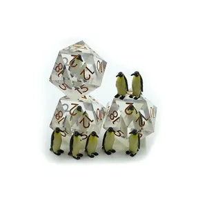 Mignon pingouin Animal Inclusion Core Dice 33 mm 1pc Dice pour DND Game