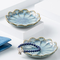 Mini plateau en céramique multifonctionnel pour la décoration de la maison et le stockage de bijoux, plateau de collier d'anneau