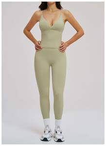 ชุดโยคะสองชิ้นสำหรับผู้หญิงแบบสั่งทำพิเศษ เสื้อชั้นในกีฬา กางเกงโยคะเอวสูง ยืดหยุ่นได้ดี เหมาะสำหรับวิ่ง ออกกำลังกาย ฟิตเนส เสื้อผ้ากีฬา - Product Image 6