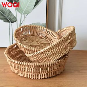 <span class=keywords><strong>Cesta</strong></span> de almacenamiento de ratán tejida a mano WOQI, <span class=keywords><strong>cesta</strong></span> de mimbre de exhibición de <span class=keywords><strong>desayuno</strong></span> de gran capacidad para decoración del hogar, almacenamiento de pan, <span class=keywords><strong>regalo</strong></span> - Product Image 6