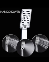 Colonne de douche thermostatique moderne en acier inoxydable brossé de luxe avec LED, mitigeur de baignoire, douchette à main et jet de pluie doux mural