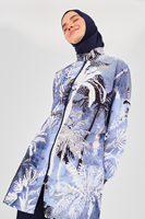 Nouvelle Mode Plantes Imprimés Imperméable 3Pcs Modeste Burkini Musulman Maillots De Bain Maillots De Bain pour Femmes Musulmanes Islamiques