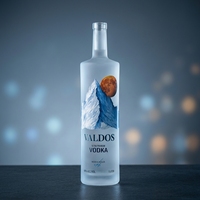 Bouteille de vin en verre blanc cristal de haute qualité sophistiquée avec bouchon à couronne Capacités de 375 ml/500 ml/750 ml Liqueur Vodka Tequila Whisky
