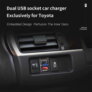 <span class=keywords><strong>Cargador</strong></span> USB <span class=keywords><strong>Tipo</strong></span> <span class=keywords><strong>C</strong></span> PD QC de Carga Rápida con Pantalla de Voltaje para Automóviles Toyota - Product Image 4