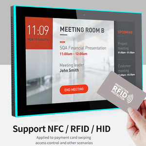 Phòng họp Wall Mount Android 11 máy tính bảng rk3568 2 + 16GB 10.1 inch tùy chọn NFC PoE LCD màn hình cảm ứng cạnh với ánh sáng LED - Product Image 3