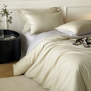 2026 Yeni Gelen Avrupa Tarzı İpek Pamuk Nakışlı 4 Parça Beyaz Nevresim Takımı - Product Image 1