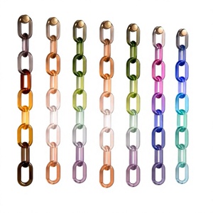 Chaîne à maillons en résine de qualité supérieure, multicolore, décoration artistique pour la maison, tendance, artisanat à la mode, technique de moulage, forme irrégulière - Product Image 1