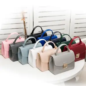 Mode Lente Stijl Candy Color Mini Jelly Bag Lippenstift Meisje Pvc Kettingtas Schattige Crossbody Handtas Voor Dames