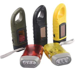 Linterna de manivela con energía solar, luz LED de emergencia de 400mAh para senderismo, camping y uso al aire libre - Product Image 3