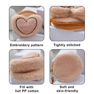 Monedero de Felpa con Forma de Corazón al por Mayor de Fábrica, Bolsa Pequeña para Guardar Lápiz Labial y Auriculares, Unisex, para Niños y Adultos, para Tarjetas Bancarias y Llaves - Product Image 4