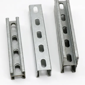 Tabla de tamaños de canal C/U de acero galvanizado 41*21*1 2mm canales de puntal canal ranurado puntal soldadura acero C canal - Product Image 1