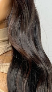 Pelucas Kosher de <span class=keywords><strong>Cabello</strong></span> Humano 100% Eslavo Sin Procesar, Color Balayage Marrón, Ondulado, <span class=keywords><strong>con</strong></span> Nudos Individuales y Parte Superior de Encaje HD para Judíos - Product Image 4