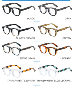 2516 Gafas de Lectura con Marco Completo y Protección Anti-Luz Azul, Estilo Europeo Americano, para Hombre, Diseño Cuadrado con Estampado, Moda Japonesa Coreana - Product Image 5
