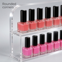 Étagère murale de présentation de vernis à ongles en acrylique personnalisée pour salon de manucure