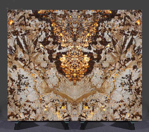 Dalles de quartzite naturel brésilien Zoes en finition Bookmatch, carrelage mural, plan de travail en quartzite pour cuisine, mur rétroéclairé - Product Image 5