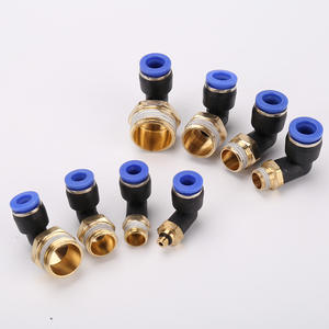 Tuyaux flexibles en cuivre PL, raccords pneumatiques à connexion rapide avec raccords en angle droit en forme de L à 90 degrés, PL4-M5 8-02 12-04 - Product Image 1