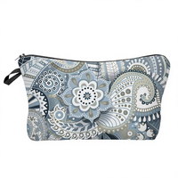 Deanfun – grande trousse à cosmétiques mignonne pour femmes, motif géométrique, résistante à l'eau, en Polyester, avec fermeture éclair, pochette spacieuse, accessoires de voyage