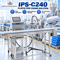 Imprimante jet d'encre IPS-C240 pour date d'expiration sur tuyaux en plastique, facile à utiliser, en ligne, avec encre à haute adhérence pour ligne d'extrusion