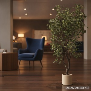 180cm Künstlicher Grüner Ficus-Baum im Topf Künstliche Pflanze für Innenraumgestaltung für Zuhause und Hotel - Product Image 4
