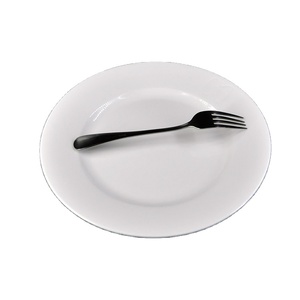 Campione disponibile con Logo personalizzato ristorante Hotel sfuso in gres porcellanato <span class=keywords><strong>fatto</strong></span> <span class=keywords><strong>a</strong></span> <span class=keywords><strong>mano</strong></span> set da cena in ceramica piatto bianco opaco - Product Image 1