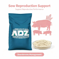 Liant de mycotoxines de qualité alimentaire pour la dégradation du zéralénone (ZEN) améliorant les performances reproductives des truies