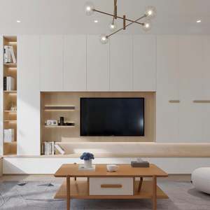 Ensemble de table basse et de meuble TV personnalisé populaire, de haute qualité, meuble TV de salon moderne et luxueux pour appartement - Product Image 4