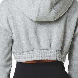 OEM personalizado fabricantes ligero súper suave relajado Fitness Pullover Crop Hoodie largo invierno con capucha para otoño no tejido - Product Image 1
