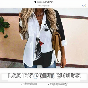 Chemisier formel pour femme à manches longues, en polyester écologique, coupe ample, motif floral, tailles XS à XL, offre ODM - Product Image 3