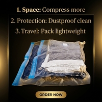 Sac de compression sous vide anti-poussière pour matelas, couette, vêtements, armoire, placard, voyage, sac de rangement domestique pour gagner de la place