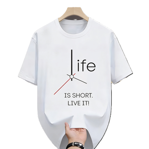 Maglietta con quadrante dell'orologio <span class=keywords><strong>in</strong></span> stile tipografico moderno, <span class=keywords><strong>citazione</strong></span> quotidiana ispiratrice - Product Image 5