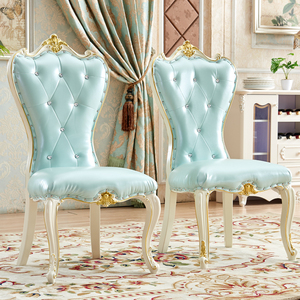 เก้าอี้ทานอาหารไม้เนื้อแข็งสไตล์ยุโรป โมเดิร์น เคลื่อนย้ายได้ หุ้มหนัง สำหรับใช้ในบ้านและโรงแรม - Product Image 4