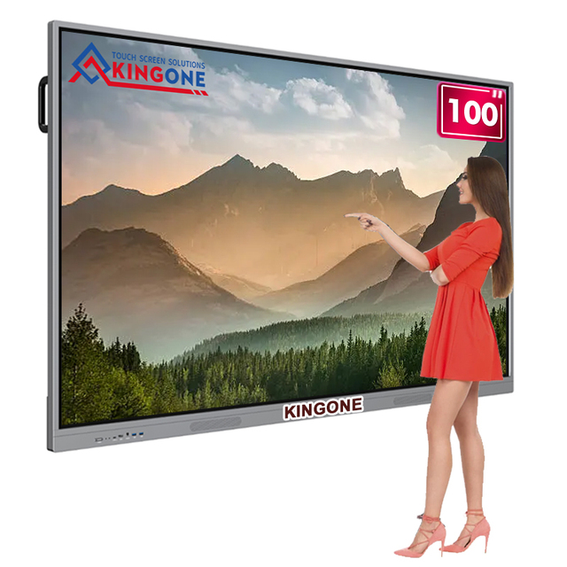 KINGONE 65 75 86 Inch OEM Classroom Teaching All-in-one PC Interactive Flat Panel Multi Touch Screen Smart Digital Whiteboard