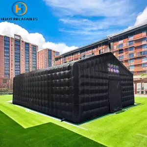 Tenda commerciale con cubo d'aria nero portatile da discoteca tenda gonfiabile discoteca per feste gonfiabili