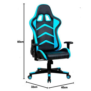 Silla Gamer en Oferta, Silla de Juego Ergonómica <span class=keywords><strong>para</strong></span> Oficina y Computadora con Reposapiés, Color Azul Polonia - Product Image 5
