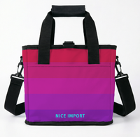 Sac isotherme pliable Aceflux Rainbow Large pour le travail, le camping, étanche et anti-fuite avec bandoulière