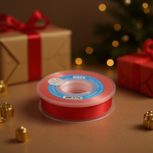 Nastro in Raso Ilan 2,5cm 25y Rosso per Decorazioni Regalo - Product Image 2