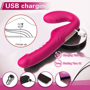 Vibratore a Doppia Testa in Silicone Medicale per Punto G e Clitoride, Giocattolo Sessuale per Lesbiche - Product Image 6