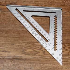 Outils de travail du bois de précision règle 7/12 ''en alliage d'aluminium Angle carré Triangle règle <span class=keywords><strong>toiture</strong></span> charpentier outil de travail du bois règle - Product Image 6