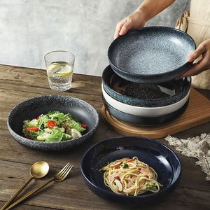 Home Restaurant & Hotel Use <b>Ceramic</b> Salad Soup <b>Plates</b> 8/10 Inch Japanese Style Porcelain Deep Dinner <b>Plate</b> Pasta <b>Plate</b> - Product Image 2