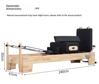 Ensemble de 5 pièces de Reformer Pilates Cadillac en Bois d'Hévéa Durable, Réglable et Portable MJD CC22 – Écologique pour la Santé et le Bien-être à Domicile ou en Studio