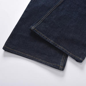 Original Cow's Black Women's Boot Cut Palazzo Pant con Micro Horn Vintage Casual Dark Blue Retro Denim Patrón sólido - Product Image 3