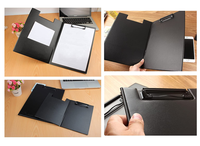 Vente en gros et sur mesure en cuir classeur sac de rangement de documents en cuir PU format A4 classeur accepter logo personnalisé 3-5 jours
