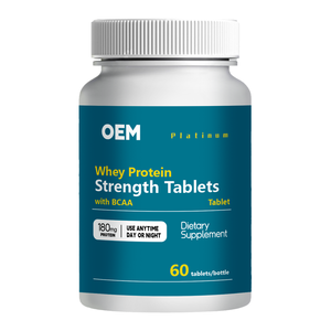 Comprimés de protéines de lactosérum OEM/ODM avec <span class=keywords><strong>BCAA</strong></span> |   Complément alimentaire pour la prise de masse musculaire et la récupération (marque blanche disponible) - Product Image 1