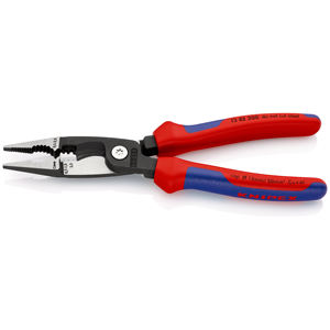 KNIPEX 13 82 200 SB Alicates para instalaciones eléctricas con mangos multicomponentes negros 200 mm - Product Image 2