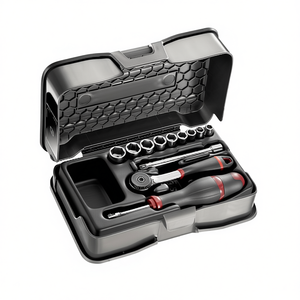 Jeu de douilles de 605 1/4 pouces avec cliquet et embouts pour réparation automobile - Product Image 2