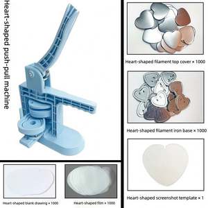 Máquina Manual Giratoria para Hacer Botones de Plástico en Forma de Corazón, Máquina para Hacer Botones de Corazón DIY - Product Image 5