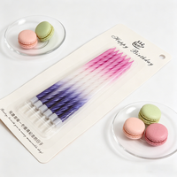 Bougies d'anniversaire en spirale écologiques, sans fumée, non parfumées, faites à la main en cire de paraffine, couleurs dégradées pour Noël et mariages