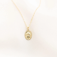 Collar de Ángel de Plata de Ley 925 chapado en oro de 18k para mujer, muestra gratis