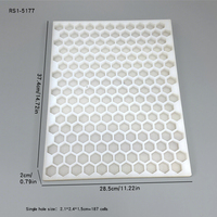 4ml Multi-Gitter Sechseckige Platin-Silikonform mit Verschiedenen Mustern für Hausgemachte Desserts, Kerzen und Kunstharz