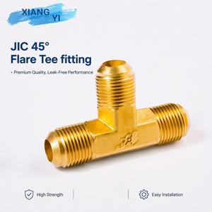 Conector JIC de Latón de 3/8"1/2"3/8" Resistente a la Corrosión °   Conector en T Flare con Rosca BSPT para Tuberías de Yate Marino, Fabricado en Taiwán - Product Image 2